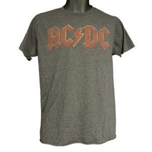 AC/DC AC/DC AC DC Red Yellow Gray Cutoff T-Shirt Men’s Small